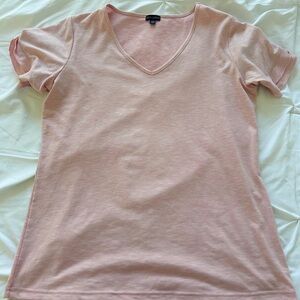 Coco + Carmen Light Pink V-Neck Tee